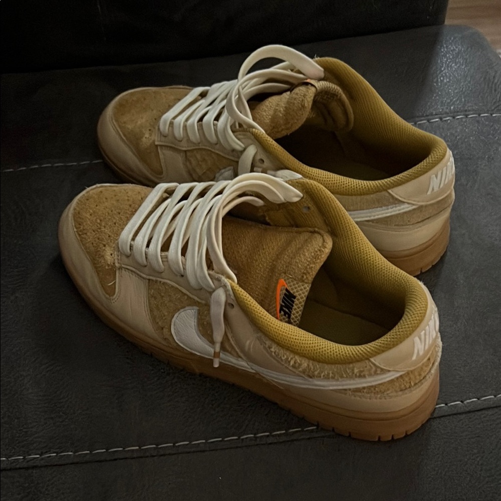 Nike Low Dunks, Waffle Tan, Men’s size 10.5